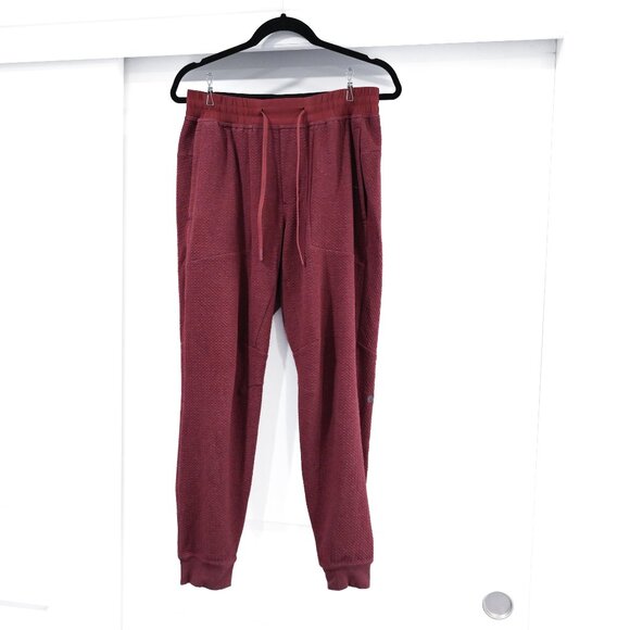 COPY - Lululemon Men's Medium Textured Maroon Joggers - Picture 2 of 5